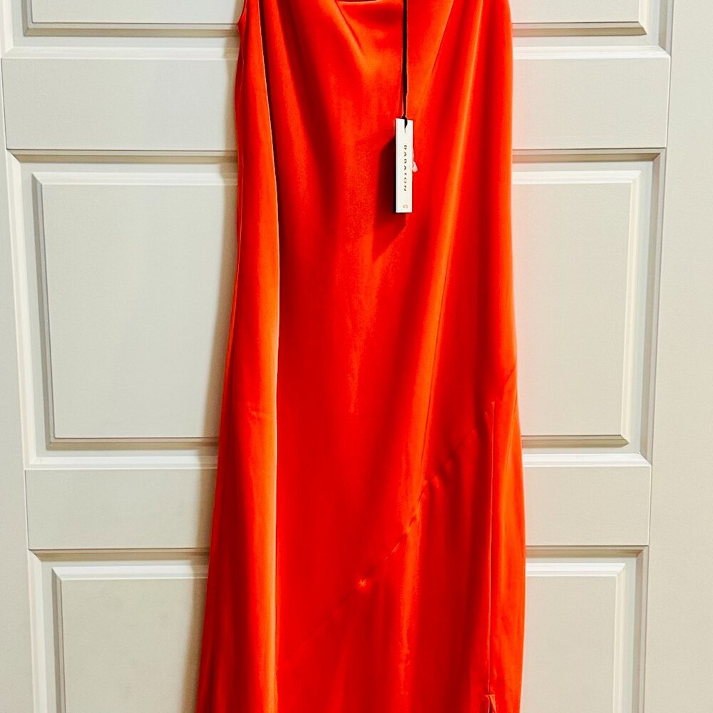 ARITZIA FONDA SATIN DRESS - POPPY RED - SMALL